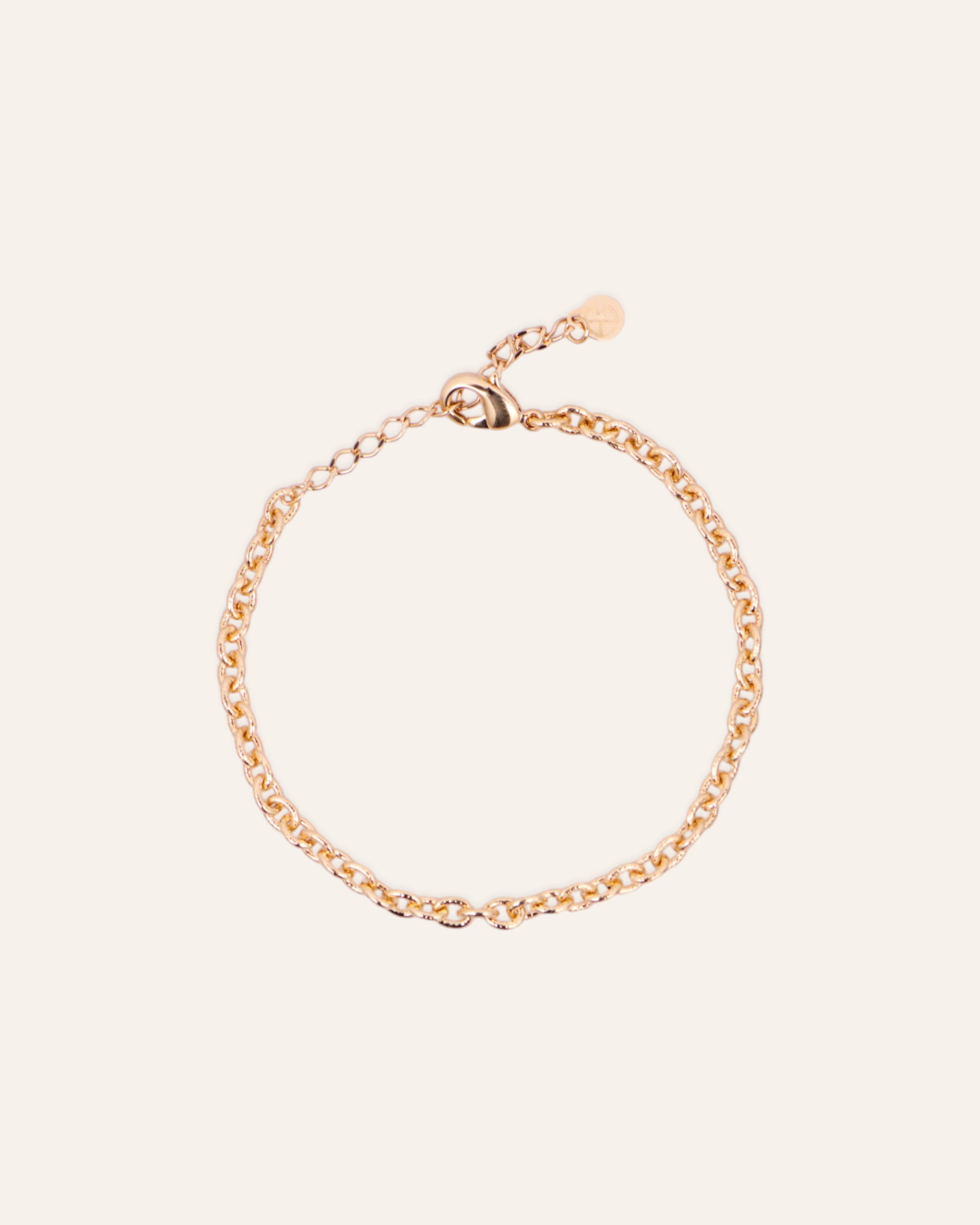Bracelet Mailles Rondes Fines Anaelle Doré à l'Or Fin 24ct