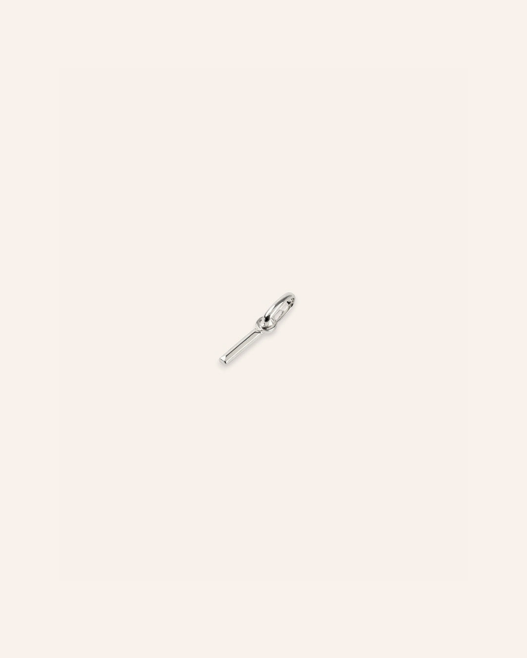 Letter I Pendant Sterling Silver