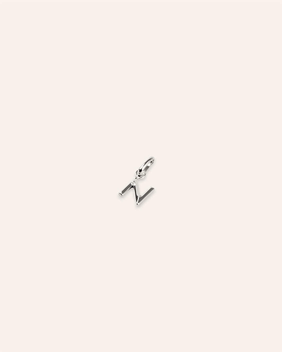 Letter N Pendant Sterling Silver