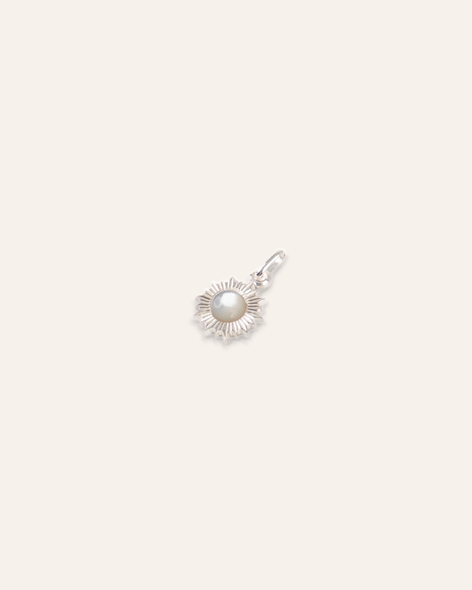 Ilios June Birthstone Sun Pendant Sterling Silver / Mother of Pearl