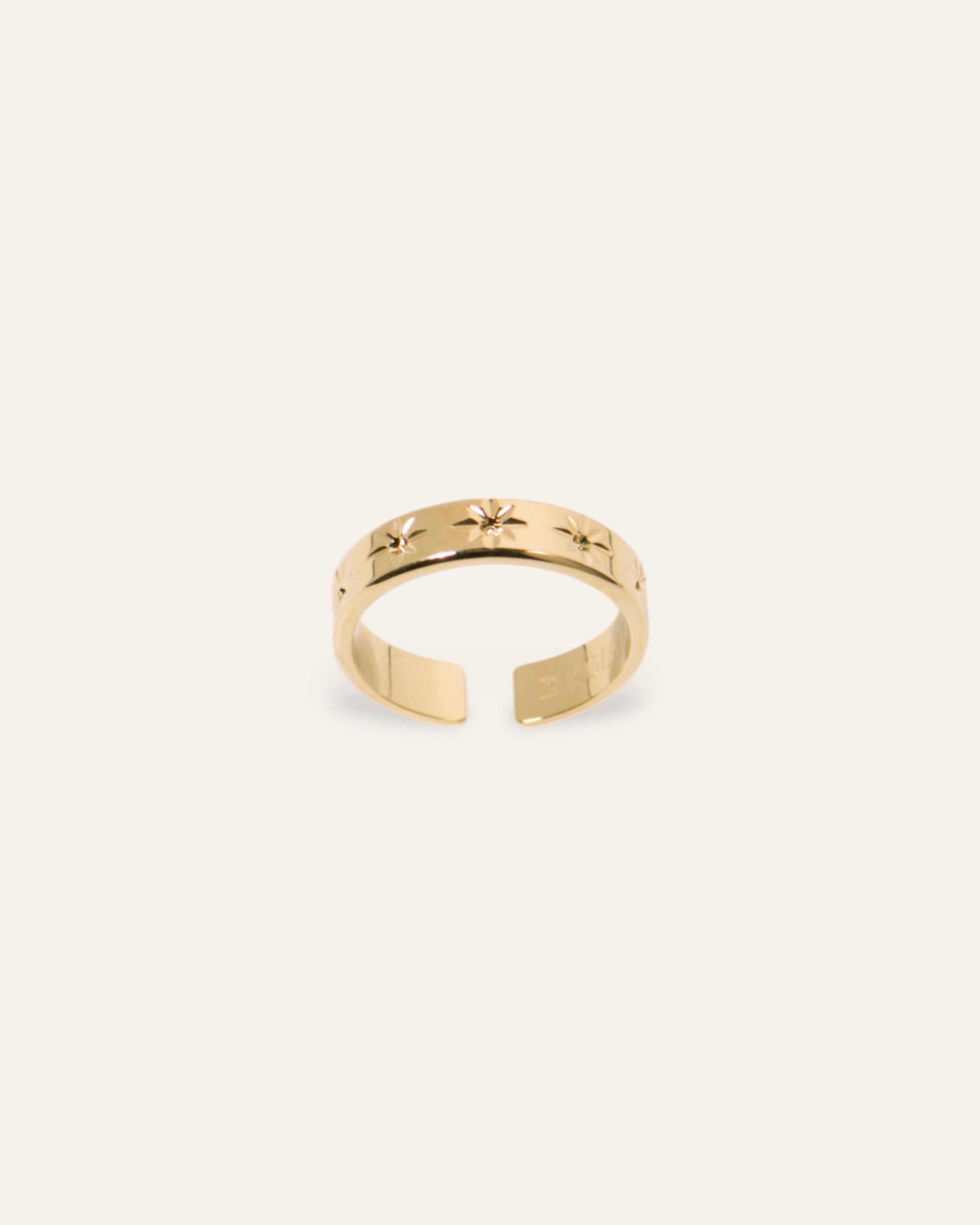 Bague Étoilée Coco Plaqué Or 18ct