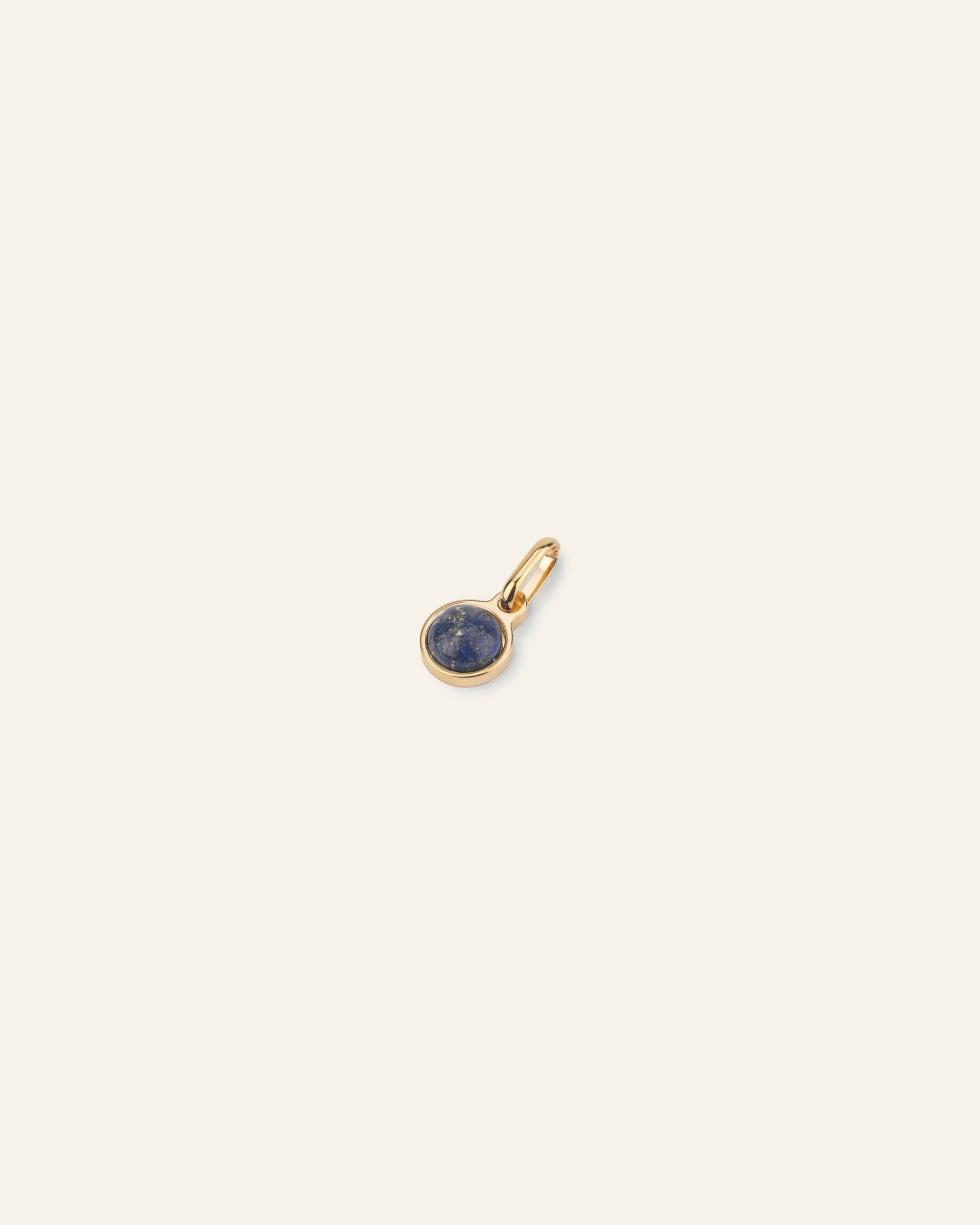 Harmonie September Birthstone Charm Pendant 18k Gold Plated / Lapis Lazuli